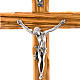 Olive wood straight cross crucifix s3