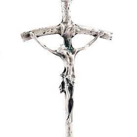 John Paul pastoral cross crucifix with base