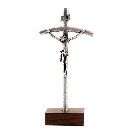 John Paul pastoral cross crucifix with base 1