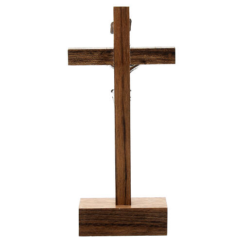 Straight Crucifix in wood with base 12,5 x 6 cm 4