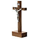 Straight Crucifix in wood with base 12,5 x 6 cm s2