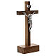 Straight Crucifix in wood with base 12,5 x 6 cm s3