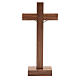 Crucifix de table en bois de noix avec base s4