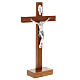 Straight Crucifix in wood with base s3