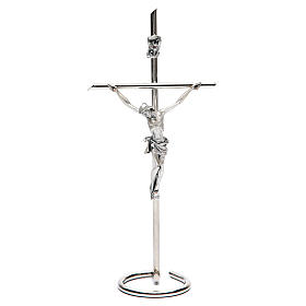 Metal Crucifix with round base