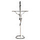 Metal Crucifix with round base s1