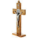 Crucifix St. Benoît bois d'olivier pour table ou mur s3
