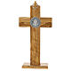 Crucifix St. Benoît bois d'olivier pour table ou mur s6