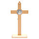 Crucifixo São Bento madeira natural de mesa ou de parede s4
