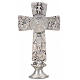 Croix de table argentée images Déposition, Résurrection, Ascension s1