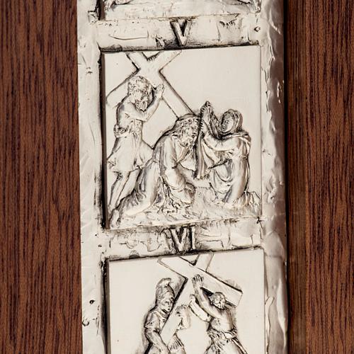 Diptych Way of the Cross silver, 14 stations 3