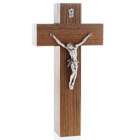 Ołtarzyk krucyfiks stojący drewno orzechowe