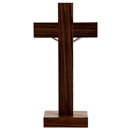 Tisch Kruzifix aus Mahagoniholz. 4