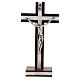 Croix de table en bois de noix décor simili nacre s1