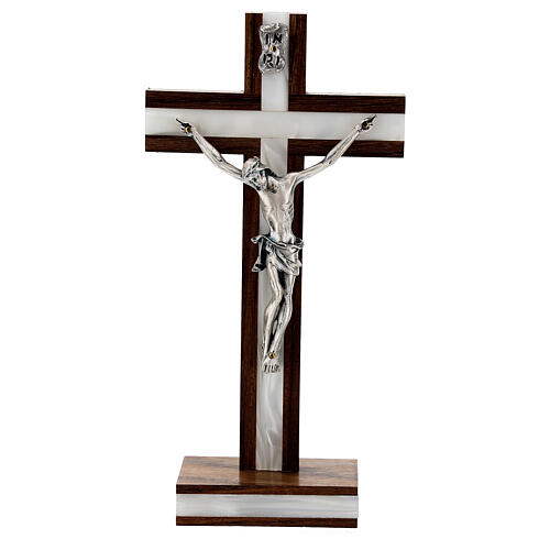 Crucifixo de mesa em madeira de mogno 1