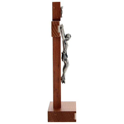 Table crucifix in Dark mahogany-style wooden. 4
