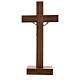 Crucifixo de mesa em madeira metal prateado e alumínio s4