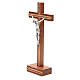 Crucifixo de mesa madeira nogueira parte central oliveira s2