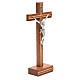 Crucifixo de mesa madeira nogueira parte central oliveira s3