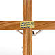Crucifixo de mesa madeira oliveira e metal prateado s4