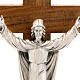 Crucifix de table Christ ressuscité, bois de noix s3