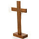 Crucifix de table Christ ressuscité, bois de noix s4