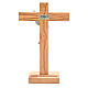 Cross risen Christ with base metal and wood. s4