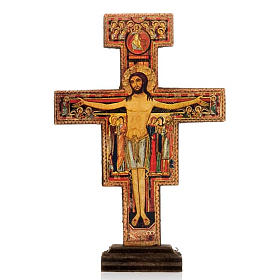 Crucifix de St Damien bois avec base