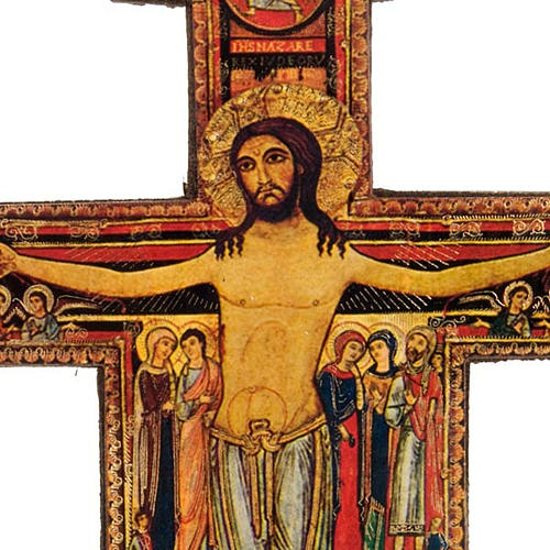 Crucifix de St Damien bois avec base 2