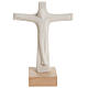 Crucifixo de mesa argila branca 11 cm s1