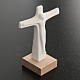 Crucifixo de mesa argila branca 11 cm s3