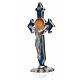 Holy Spirit cross, pointed, in zamak and blue enamel 7x4.5cm s4