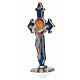 Holy Spirit cross, pointed, in zamak and blue enamel 7x4.5cm s2