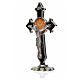 Holy Spirit cross, pointed, in zamak and black enamel 7x4.5cm s4