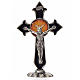 Holy Spirit cross, pointed, in zamak and black enamel 7x4.5cm s1