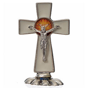 Tisch Kruzifix heiligen Geist 5,2x3,5cm Zama weißen Emaillack