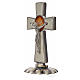Croix Saint Esprit à poser 5,2x3,5 cm zamac émaillé blanc s4