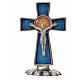Cruz Espírito Santo de mesa esmalte azul escuro zamak 5,2x3,5 cm s3