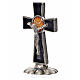 Croix Saint Esprit à poser 5,2x3,5 cm zamac émaillé noir s4