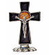 Croce Spirito Santo da tavolo smalto nero zama 5,2x3,5 cm s3