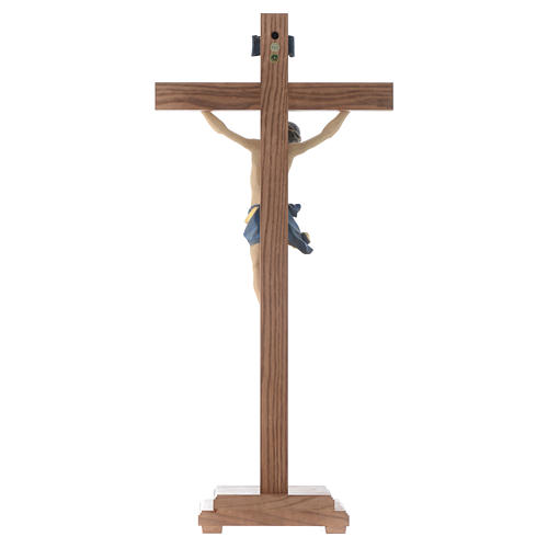 Tisch Kreuz Mod. Corpus Grödnertal Holz antikisiert 4