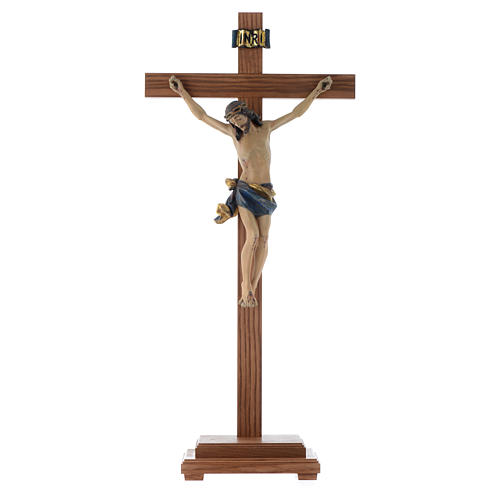 Cruz de mesa modelo Corpus madera Valgardena Antiguo Gold 1