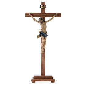 Antique gold table crucifix, Corpus model in antique gold Valgar