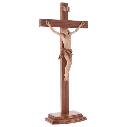 Crucifix à poser bois patiné multinuances mod. Corpus 4