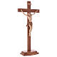 Crucifix à poser bois patiné multinuances mod. Corpus s4