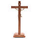 Natural wax table crucifix, Corpus model in Valgardena wood s4
