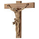 Patinated table crucifix, Corpus model in Valgardena wood s2