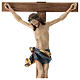 Croce da tavolo scolpito 25cm mod. Corpus legno Valgardena Antic s2