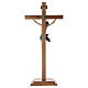 Croce da tavolo scolpito 25cm mod. Corpus legno Valgardena Antic s5