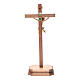 Sculpted table crucifix, Corpus model in painted Valgardena wood s4